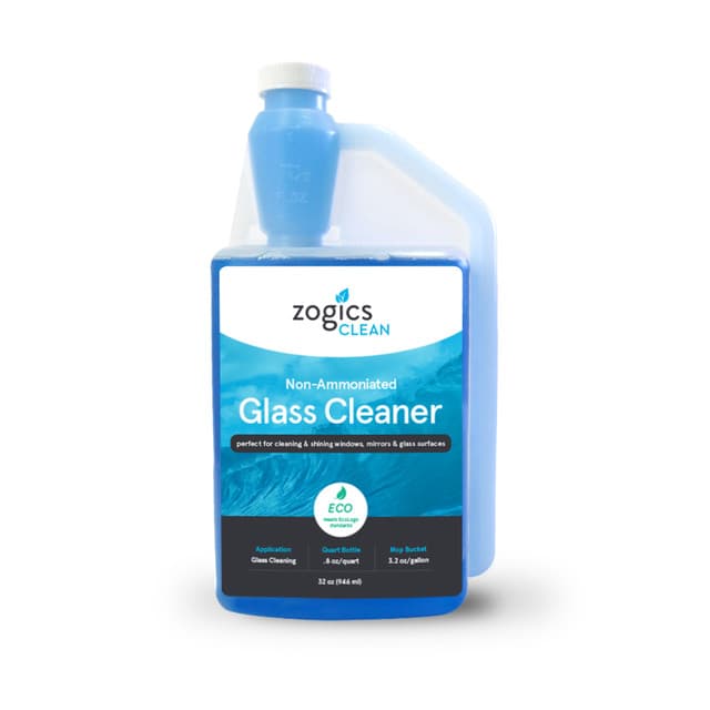 Zogics Non-Ammoniated Glass Cleaner (32 oz or Case of 6)
